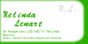 melinda lenart business card